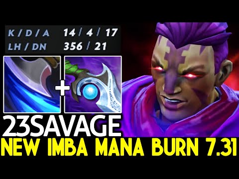 23SAVAGE [Anti Mage] New Imba Mana Burn Stack with Diffusal Dota 2