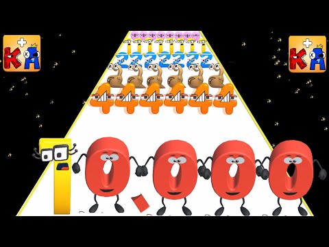 Merge Alphabet: Number Run - number run 3d gameplay walkthrough max level part 1