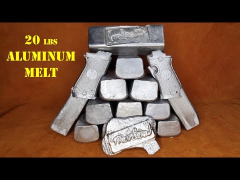 Melting Aluminum into Traditional Ingot Bars Including my 1st Attempt at Sand Casting