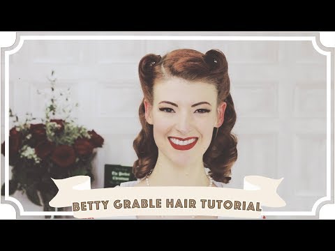 Easy Victory Rolls Tutorial // Betty Grable Hair [CC] Video