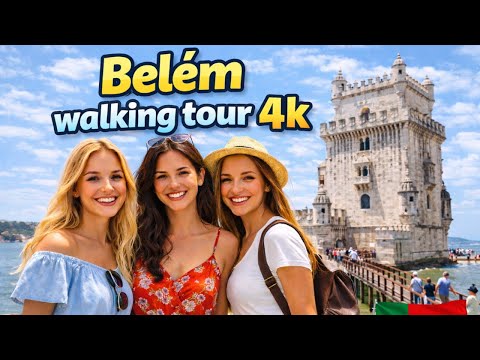 BELÉM 4K Walking Tour 🇵🇹 Monuments & Riverside Walk | Lisbon