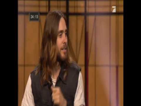 Jared Leto saying Love Lust Faith + Dreams in German!