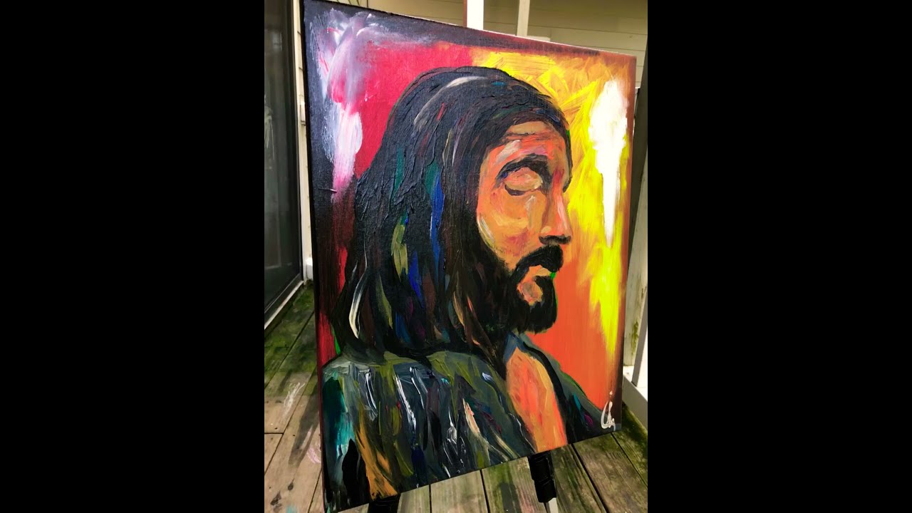 Artwork “Prayer” acrylic on canvas|by Caio Coelho #jesus #jesuschrist #artist