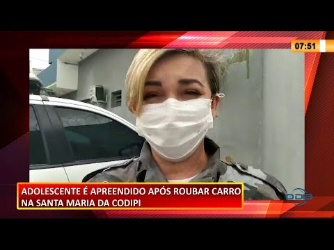 Adolescente é preso após tentar fugir em carro roubado 23 02 2021