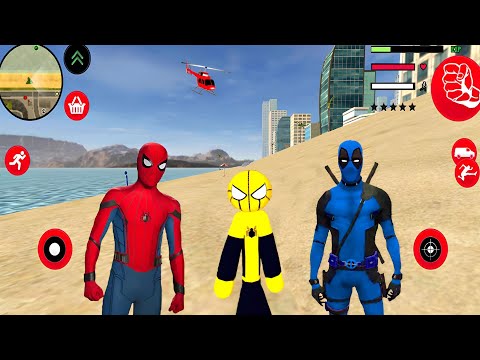 Superhero Spider Stickman Game - Mafia Spider Stickman Rope Hero #1 - Android Gameplay