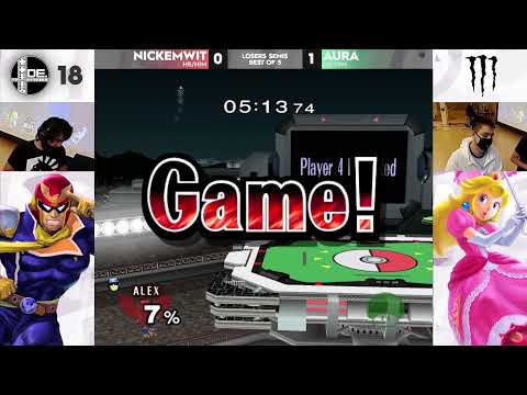 Domino Effect 18 - Nickemwit(CFalcon) vs Aura(Peach) - Losers Semifinals