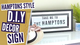 Hamptons Style DIY Home Décor Sign!