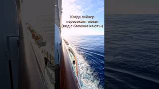 Когда лайнер пересекает океан Вид с балкона каюты #mscseaside #cruiseship #umarkeyn #cruisetour #4k