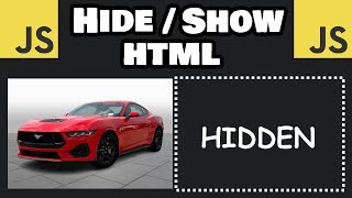 How to HIDE and SHOW HTML using JavaScript 🖼