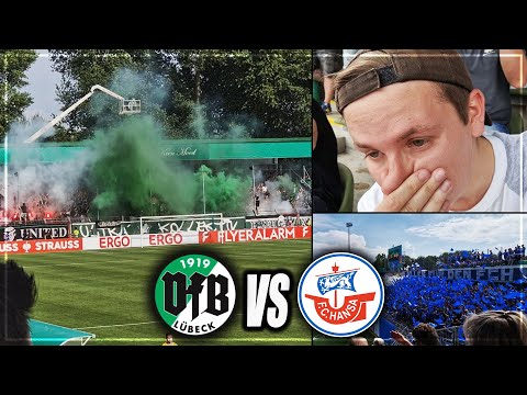 BLAMAGE IM DFB POKAL... STADIONVLOG: VfB Lübeck - Hansa Rostock | Frust, Pyro, Choreo | Stadion Vlog