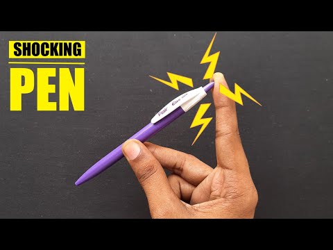 how to make a shocking pen , prank gun making , electric current pen