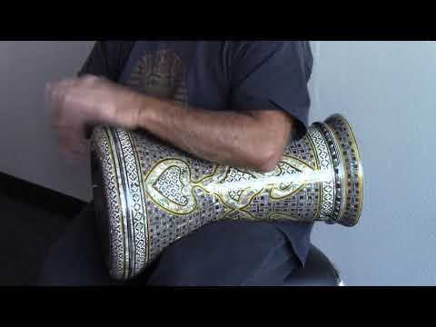 The Zoser NG 2.0 Sombaty Gawharet El Fan 18.5" Darbuka With Real Green Mother of Pearl
