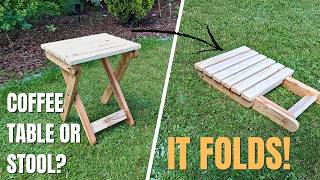 This DIY Foldable Coffee Table Doubles as a Stool! Easy Weekend Build