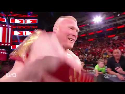 Brock Lesnar DESTROYS Roman Reigns FULL SEGMENT   RAW  March 19  2018 HD