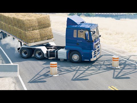 Mobil vs Bollard #9 - BeamNG Drive