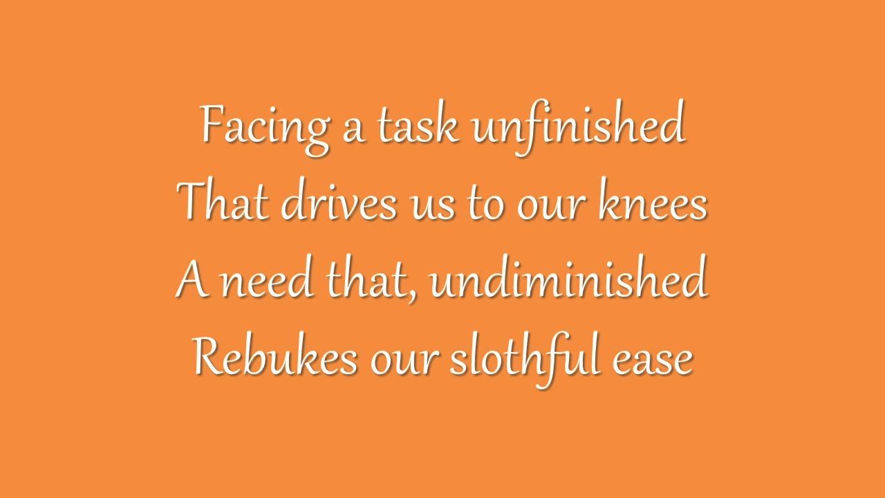 Facing a Task Unfinished (Grace Community Church)