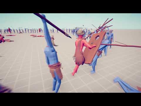 100x Spear Thrower vs 30x Protector- Totally Accurate Battle Simulator