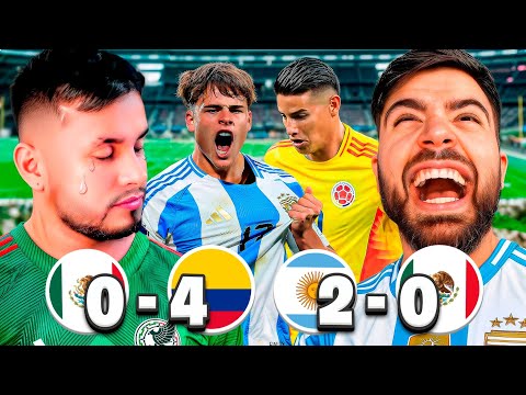 Mexico was humiliated twice in one day: 0-2 and 0-4 by Conmebol. Debate with Mexican hurt.