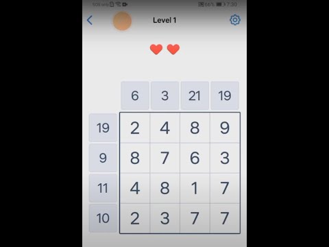 Number Sums Numbers Game - Level 1 - YouTube