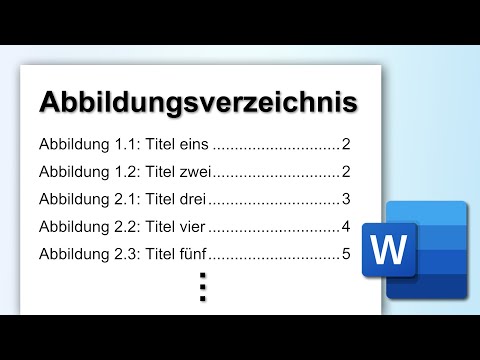 WORD Abbildungsverzeichnis SCHNELL erstellen!