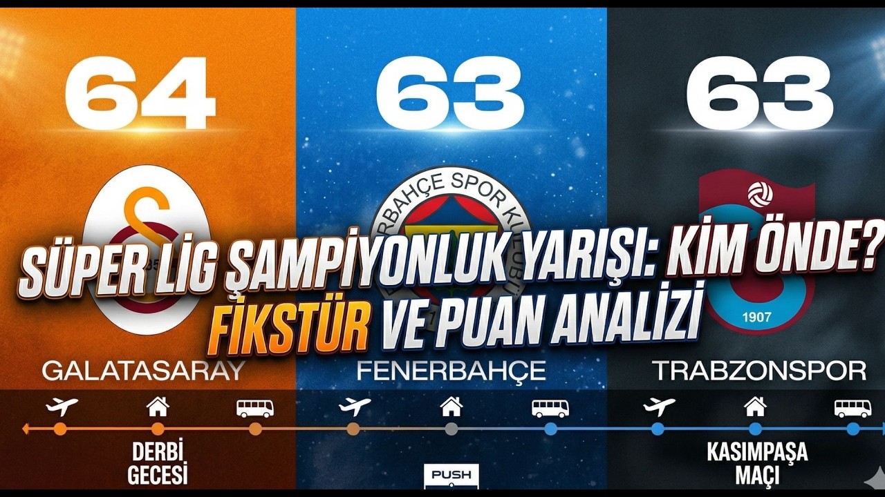 Süper Lig’de Düğüm Çözülüyor! Kim Şampiyon Olacak? Galatasaray, Fenerbahçe, Trabzonspor