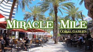 Coral Gables Miracle Mile Miami Florida Walk Tour 4k