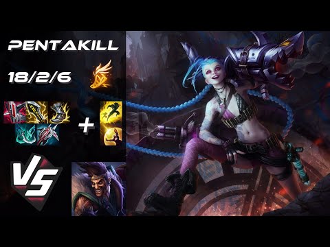 BOTTOM Jinx vs Draven [PENTAKILL] - NA Grandmaster Patch 14.13