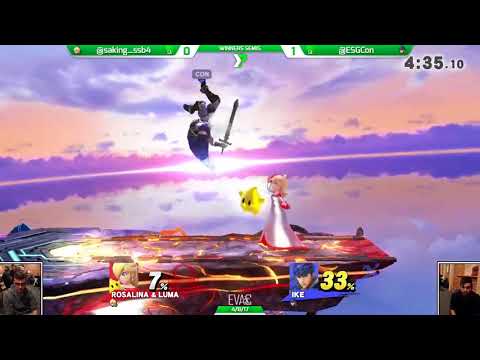 EVAC 4/8/17 - Smash 4 - King (Rosalina) vs ESG | Con (Fox) - Winners Semis
