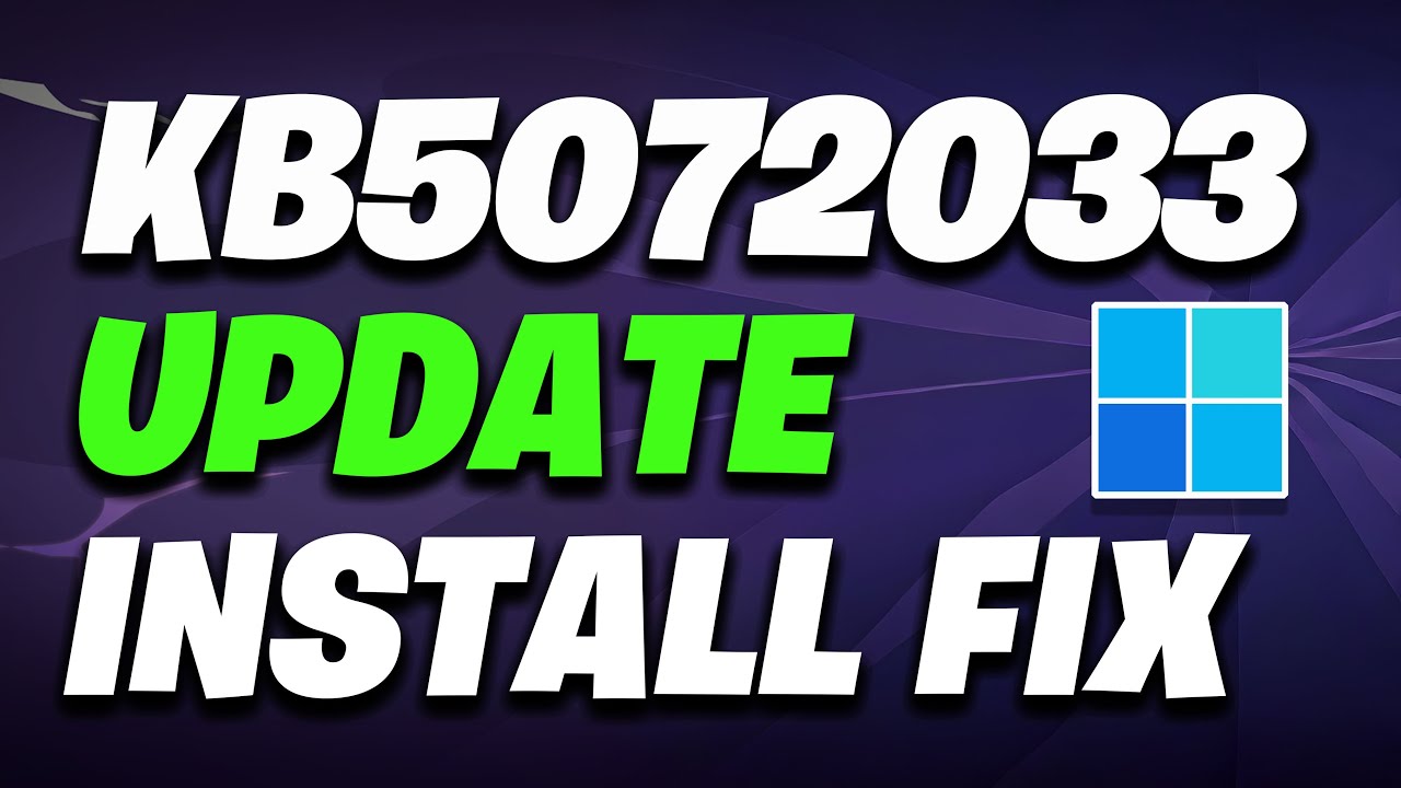 Windows 11 Update KB5072033 Not Installing Error 0x80070003 Couldn't Install Update FIX