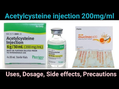 Acetylcysteine 200 mg injection, 2ml