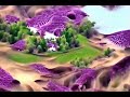 Relaxing Classical 5 Minutes Purple Aesthetic Fractal Landscapes Flythru #relaxingvideo