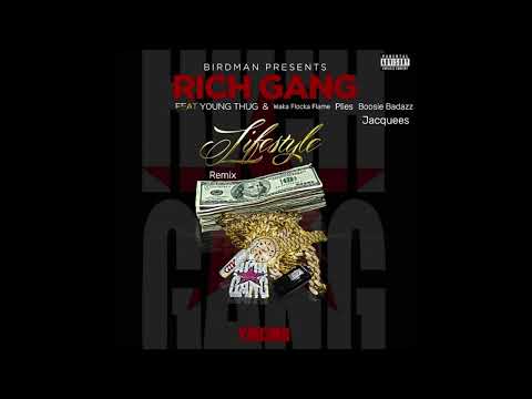 Rich Gang, Young Thug Feat. Waka Flocka Flame, Plies, Boosie Badazz & Jacquees - Lifestyle (Remix)