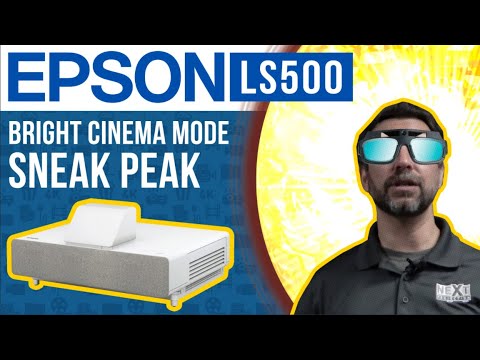 Epson LS500 EpiqVision UST Review Projector Sneak Peek in Bright Cinema Mode