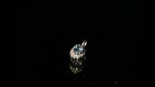 CI0001353 - 1 gram 9 carat White Gold Gemstone and Diamond Pendant