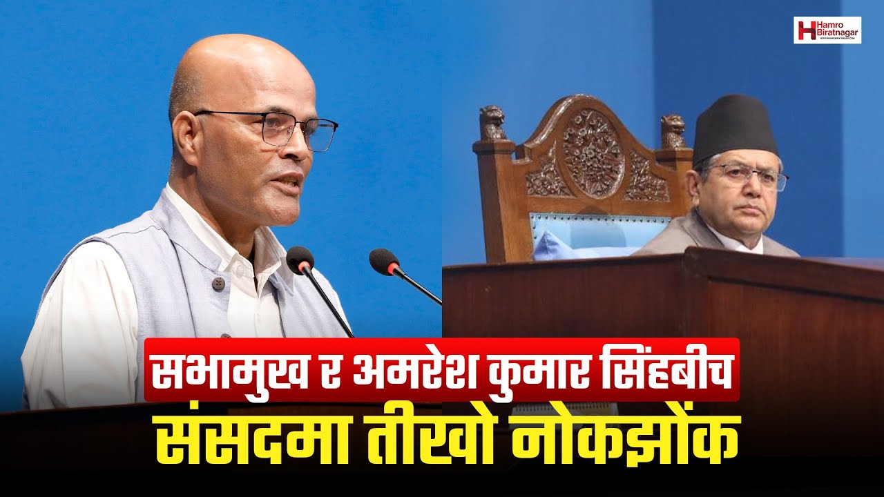 सभा‌मुख र अमरेश कुमार सिंहबीच संसदमा तीखो नोकझोंक..