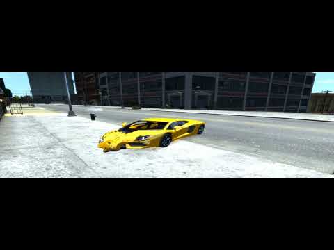 Gta iv Lamborghini Aventador crash testing hd