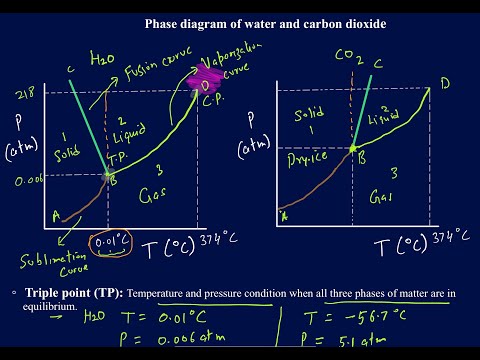 Phase diagram of water and carbon dioxide explained