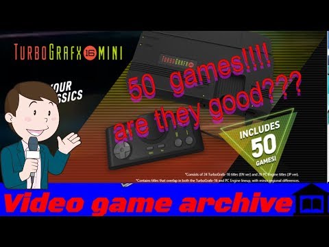turbografx 16 mini game line up trailer...50 games overview...