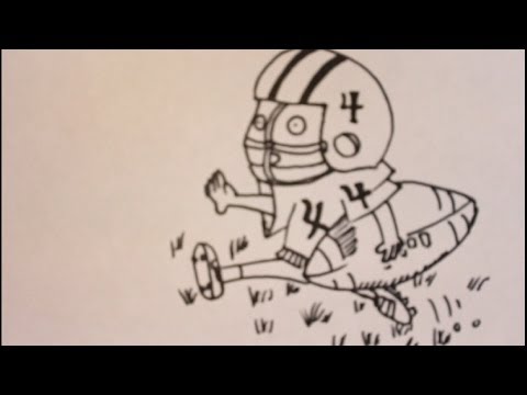 How To Draw A Cartoon Football Player| Easy Step By...
