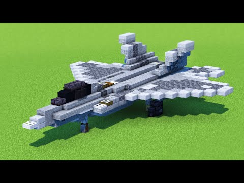 Minecraft F-22 Raptor Fighter Jet Tutorial 2.0