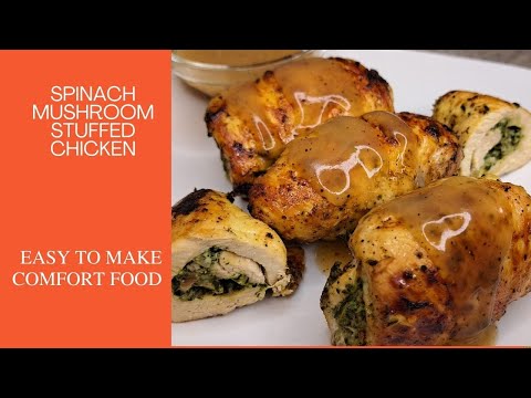 Spinach Mushroom Stuffed Chicken #chicken
