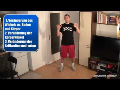 Übungen mit eigenem Körpergewicht - Veränderung der Körperposition