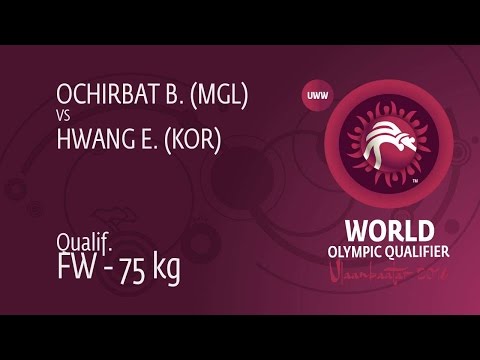 Qual. FW - 75 kg: B. OCHIRBAT (MGL) df. E. HWANG (KOR) by TF, 13-2