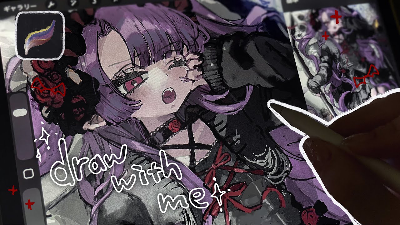 draw with me ✦ ocイラストメイキング🥀😈₊⁺〔Pro create〕