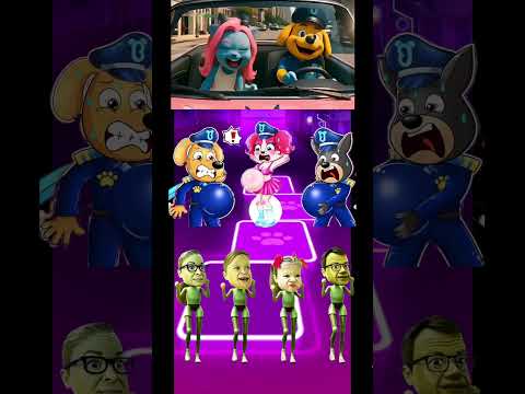 SHERIFF LABRADOR EXE vs DOBIE EXE X vs SHERIFF PAPILLON Coffin Dance Tiles Hop #shorts #gaming