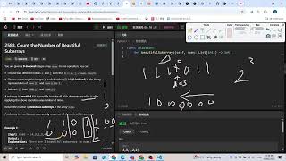 YouTube video 'Leetcode 2588. Count the Number of Beautiful Subarrays (xor)'