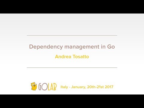 GoLab 2017 - Andrea Tosatto - Dependency management in Go