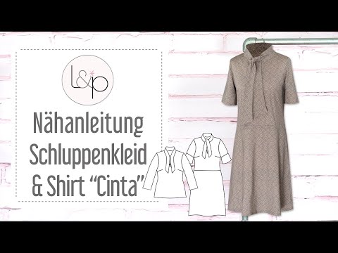 Nähanleitung lillesol Schluppenkleid & Shirt Cinta - ein Jerseykleid mit Schluppe nähen