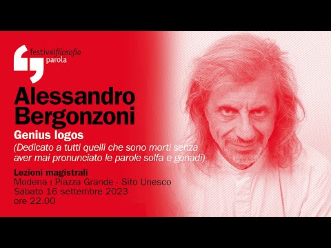 Alessandro Bergonzoni | Genius logos | festivalfilosofia 2023