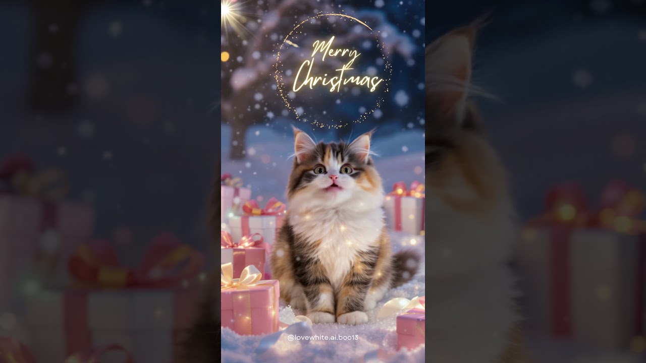 A Tiny Singer’s Christmas Song ⭐#tinysinger #christmassong #catsinging